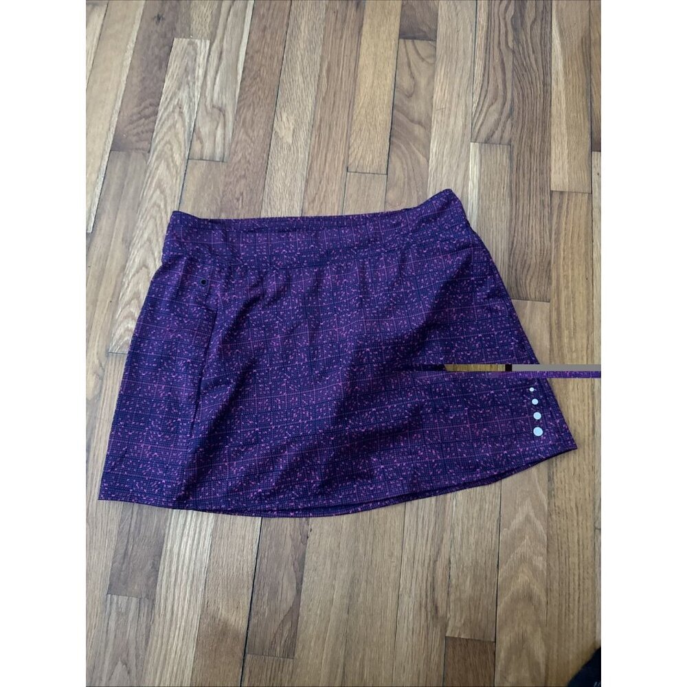 LL Bean Skort Women's Aztec Print Mulberry Tennis Pickleball Size M